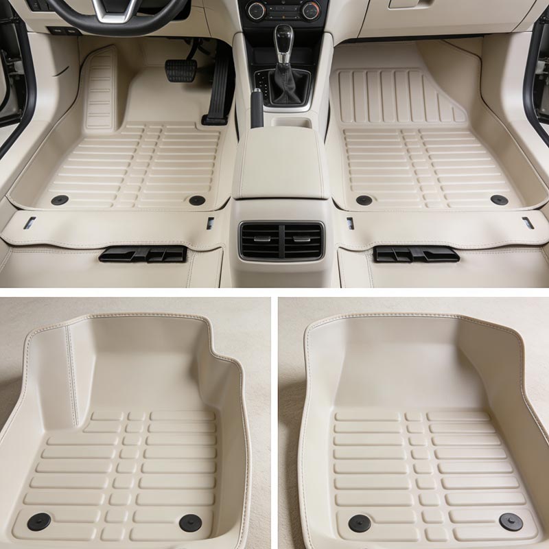 Lätt att rengöra bilgolvmatta set