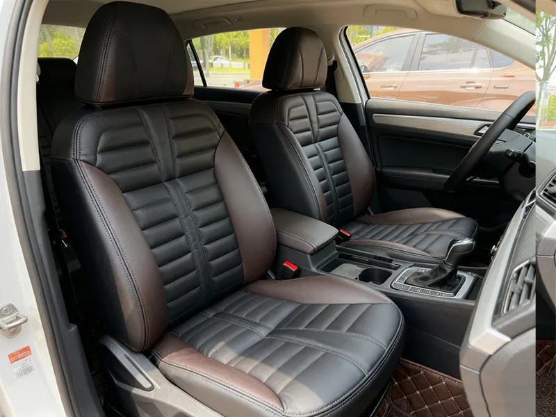 Two Color Genuine Leather Car Seat Cover